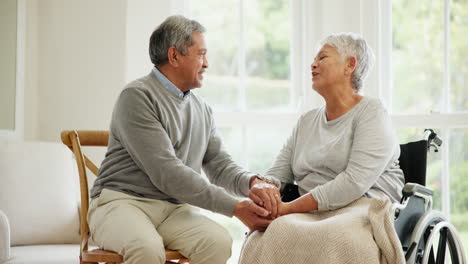 Wheelchair,-senior-couple-and-love