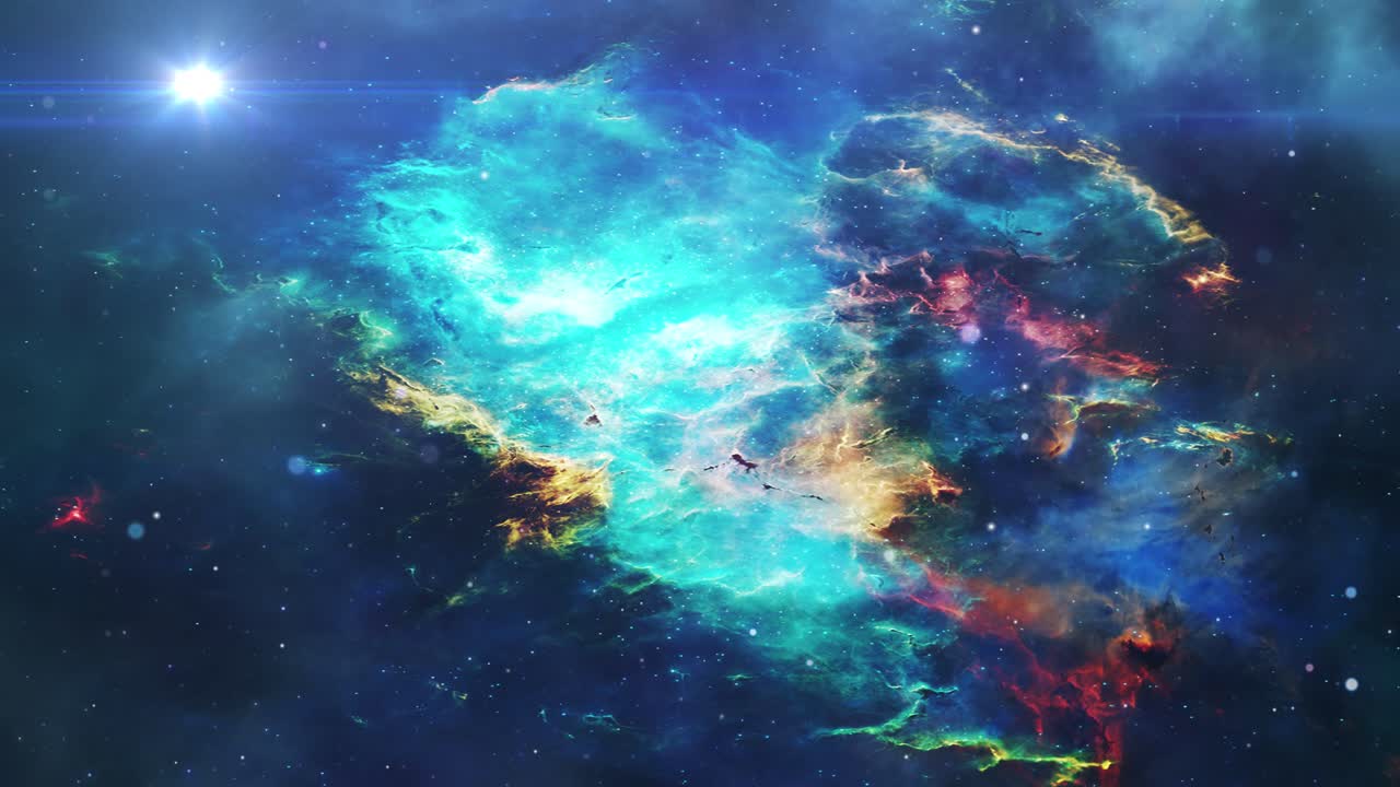 deep space with nebula and stars 4K animation