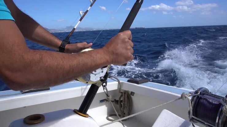 Winding in Fishing Line