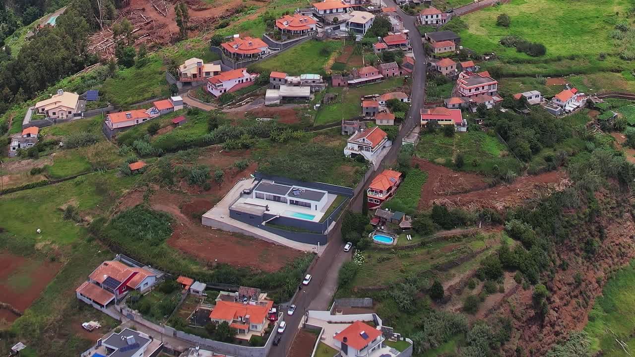 Exploring the lush landscapes and homes of Madeira, Portugal from above