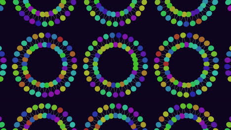 Colorful circular pattern on black background