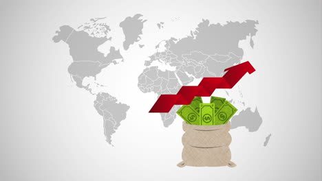 finances and economy bag money