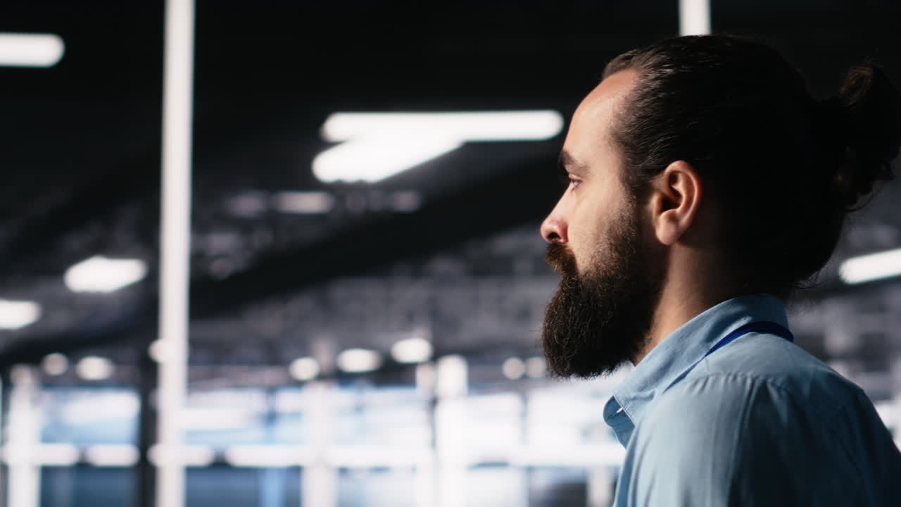 Data Center Programmer Using Laptop To Monitor Neural Network Using Ai Chatbot