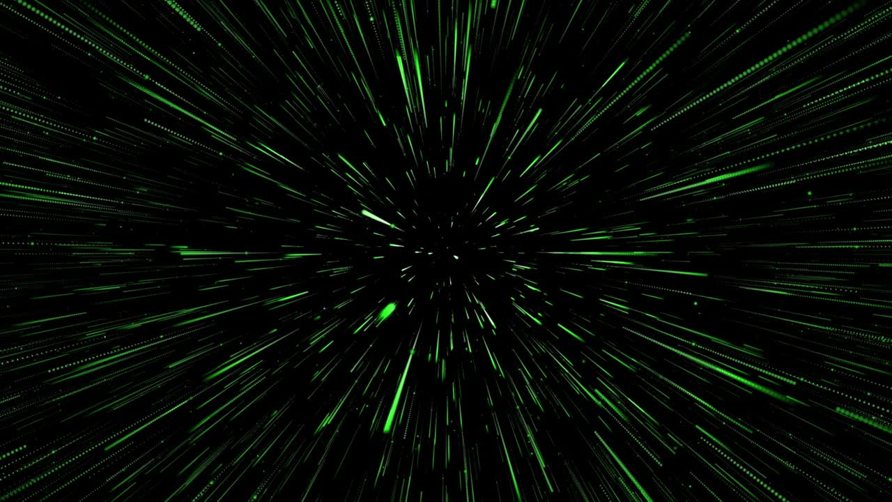 Green Shooting Particle Background