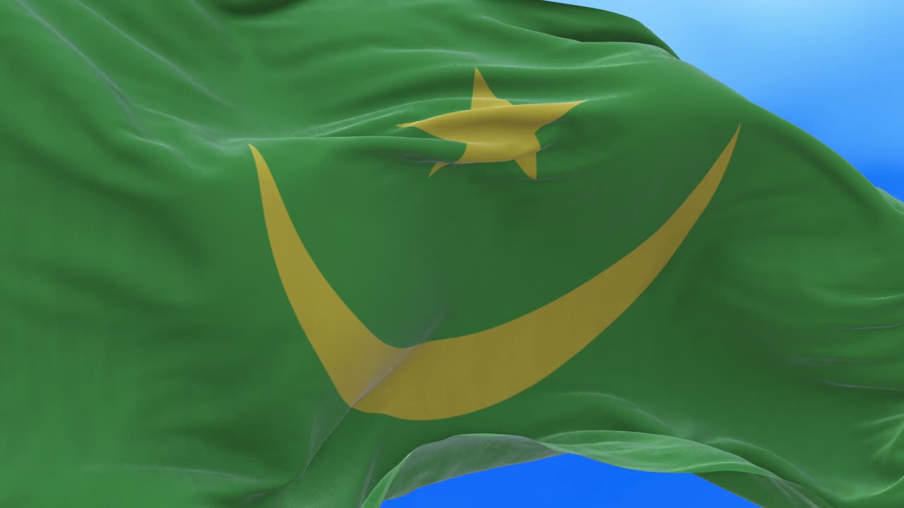 Loop continuo della bandiera della Mauritania