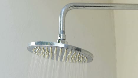 water flowing from shower head