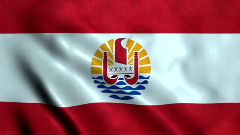 bandera de la polinesia francesa con un bucle sin costuras de 4k