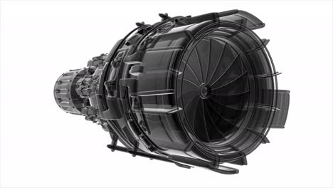 rotate jet engine turbine