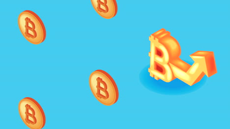 bitcoins crypto money pattern animation