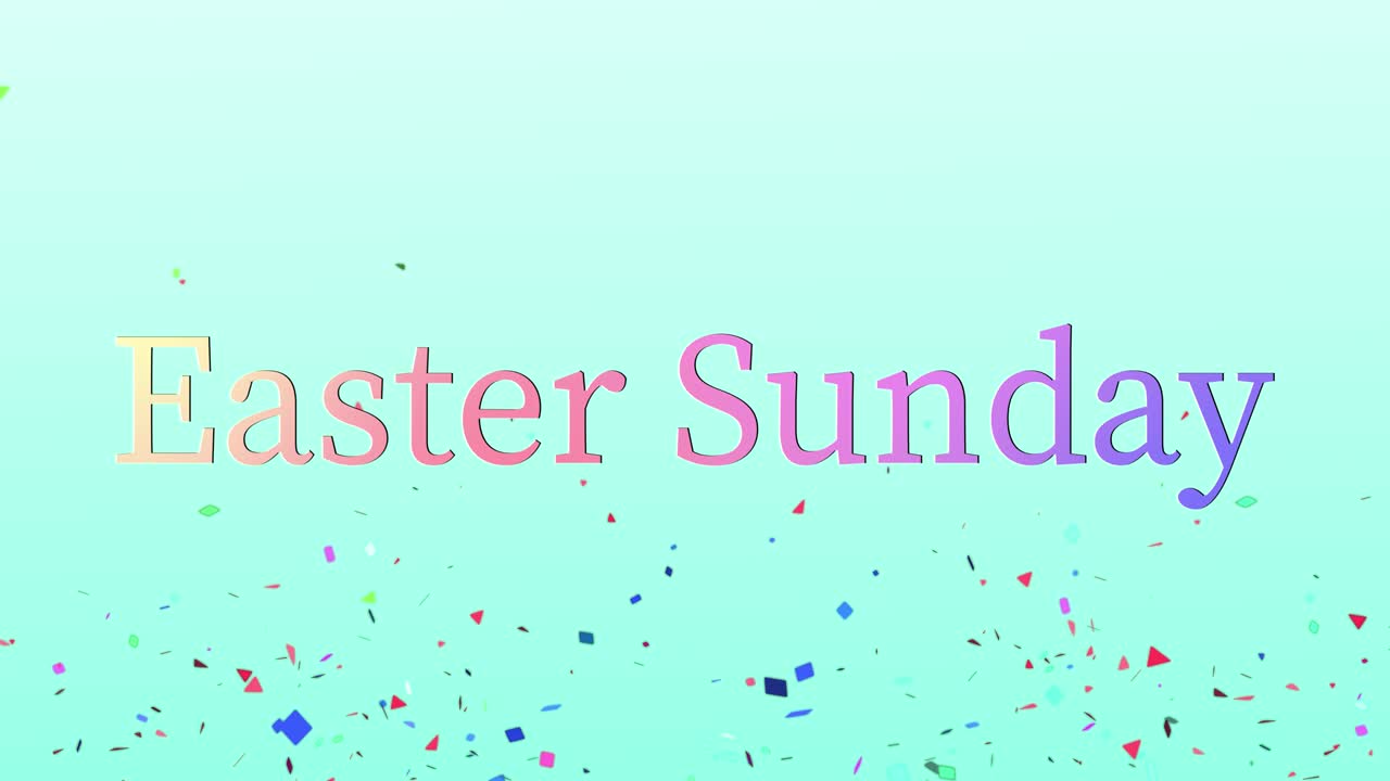 부활절 일요일 이벤트 텍스트 애니메이션 모션 그래픽