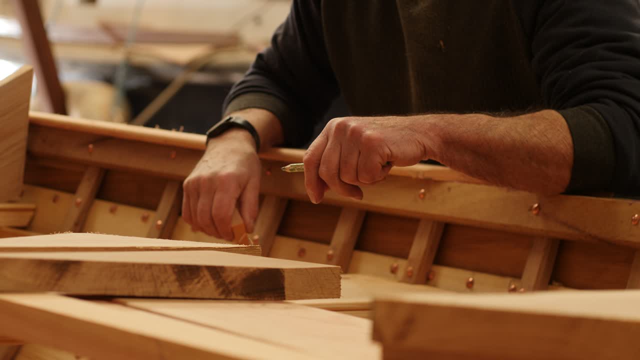 Boat Construction, Oak Knee Marking Detail