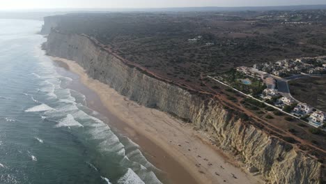 Aerial view of the Algarve coastline in Portugal