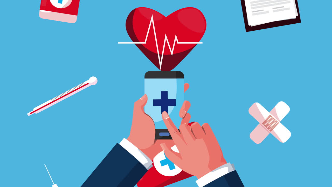 스마트 폰 애니메이션으로 온라인 건강 기술