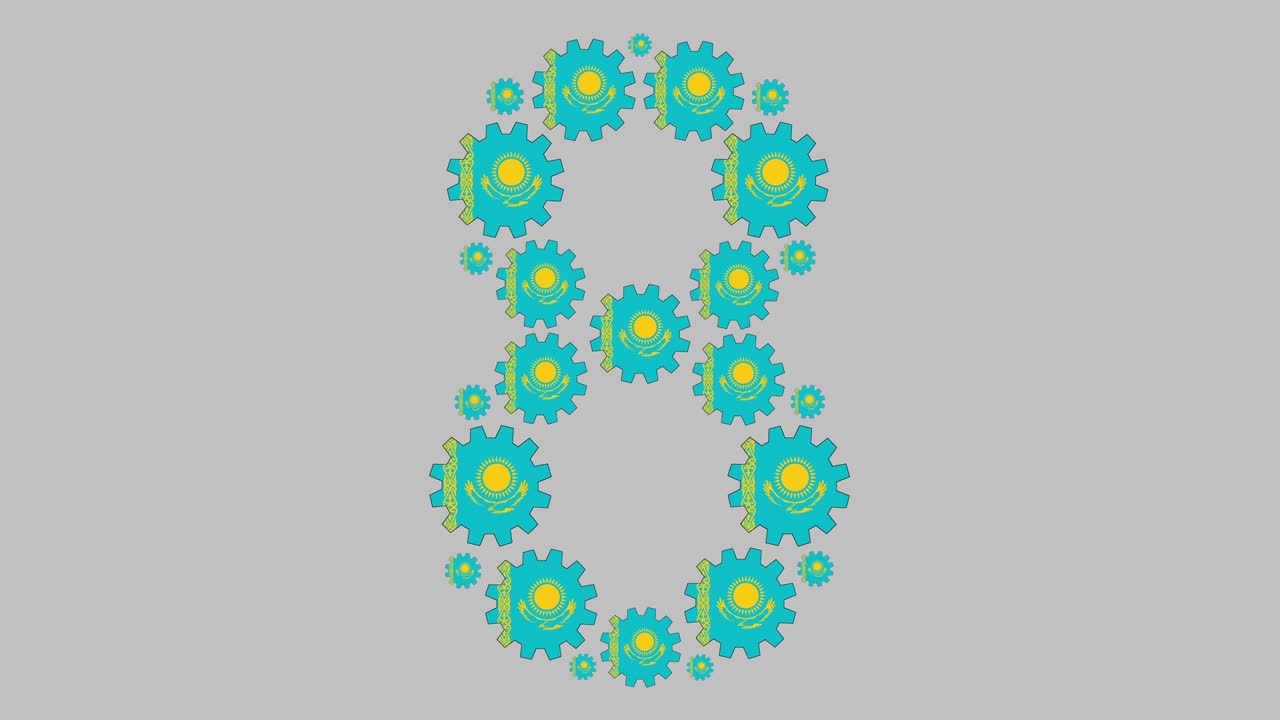 número ocho de kazajstán