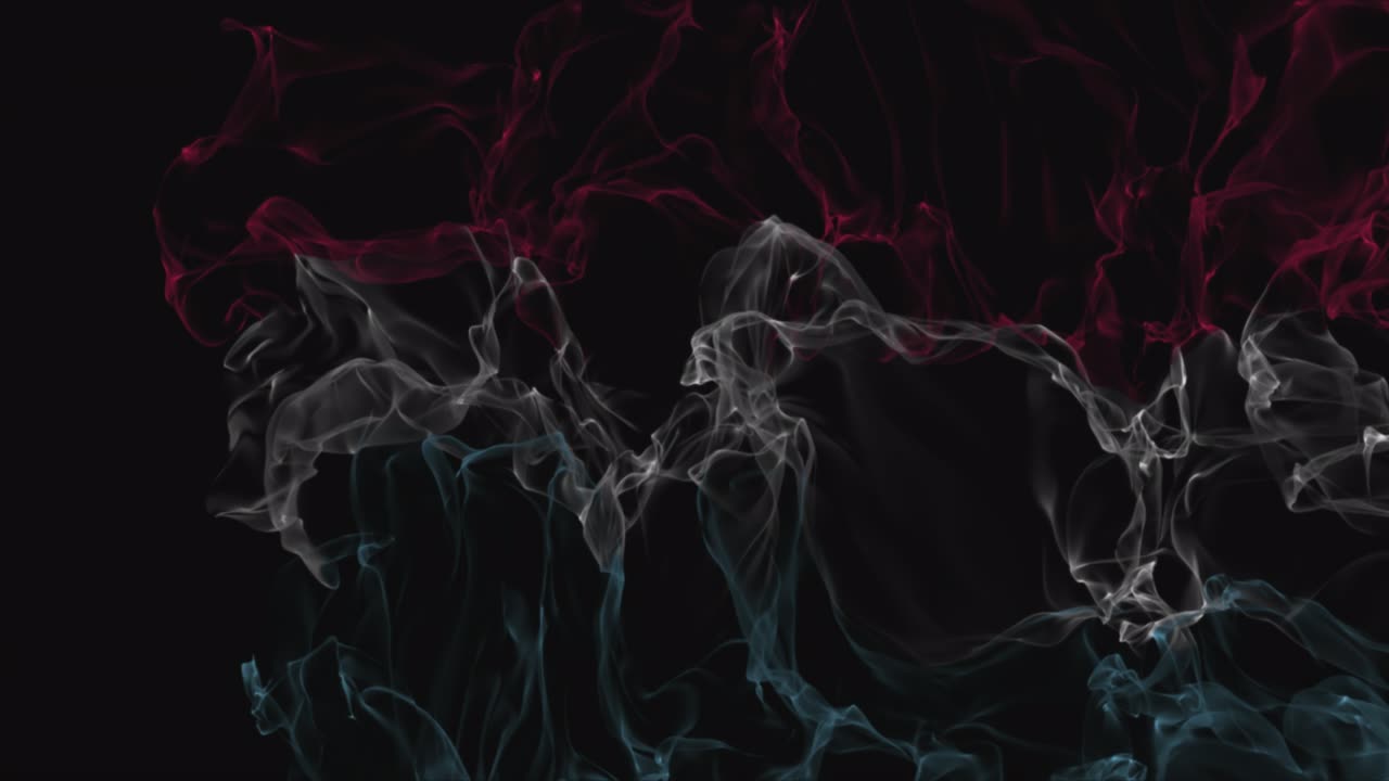 flag Luxembourg turns into smoke. State weakening concept, alpha channel.