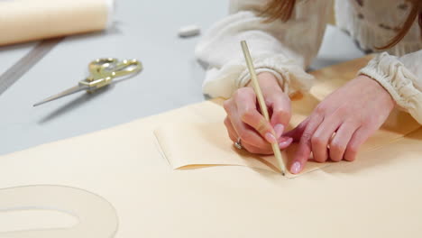 female fashion designers drawing sketches for clothes in atelier. sequence