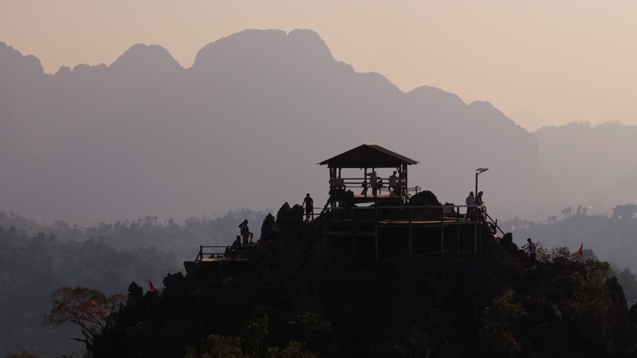 Mountain Viewpoint with People