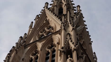 detail of a gothic church tower