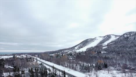 Blue-Mountains-Ski-hill-winter-drone-shot-4K