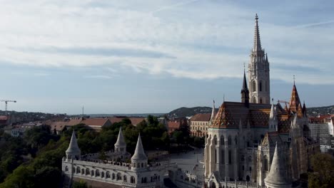 matthias church on castle hill and fisherman's bastion in budapest