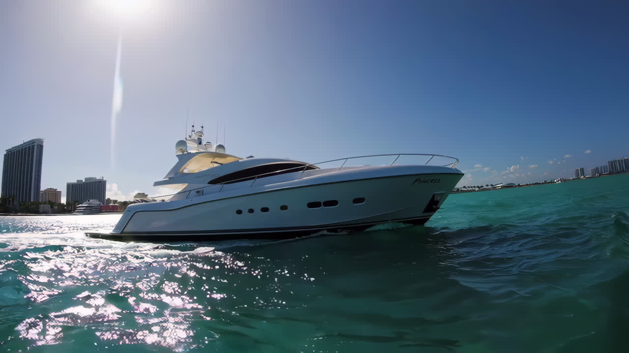 yate de lujo en el océano