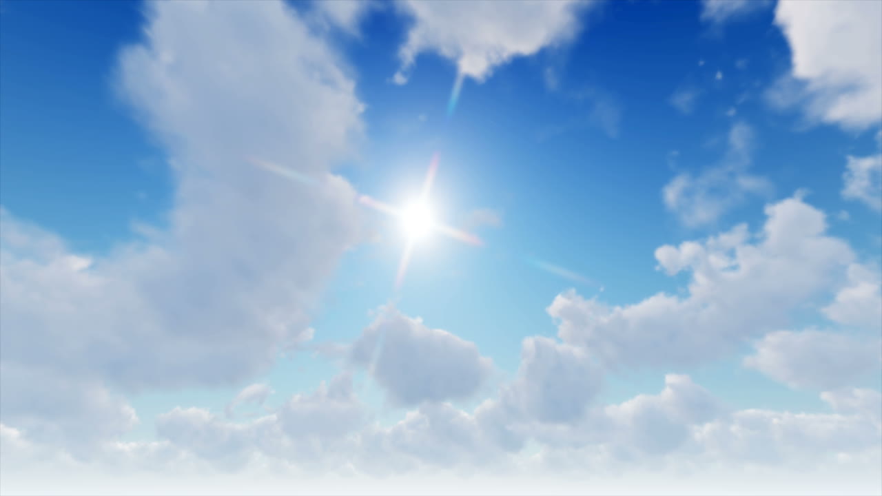 голубое небо с облаками