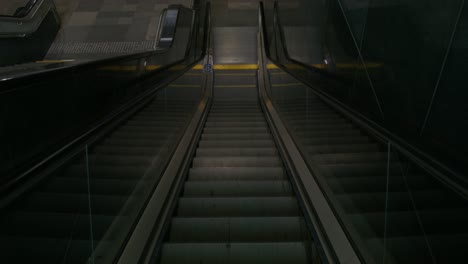 empty escalators in a building