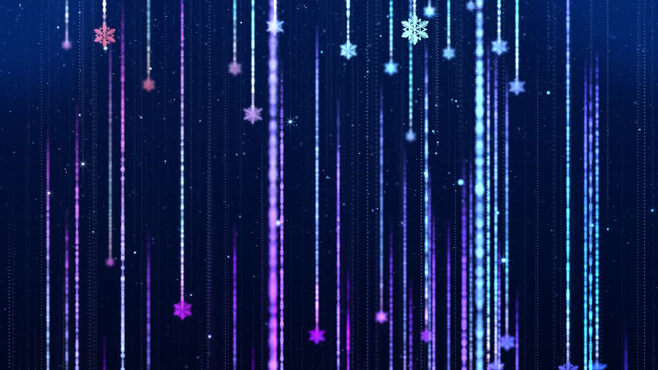 4k loop elegant silver abstract particles snowflakes christmas background glitter winter theme