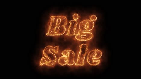 big sale - fire text effect