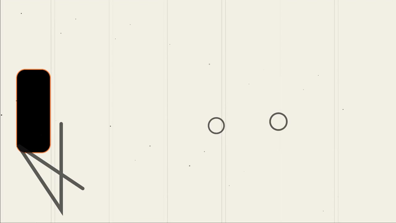 Abstract Minimalist Animation with Geometric Shapes and Film Grain Texture