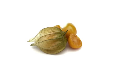 sliced physalis isolated