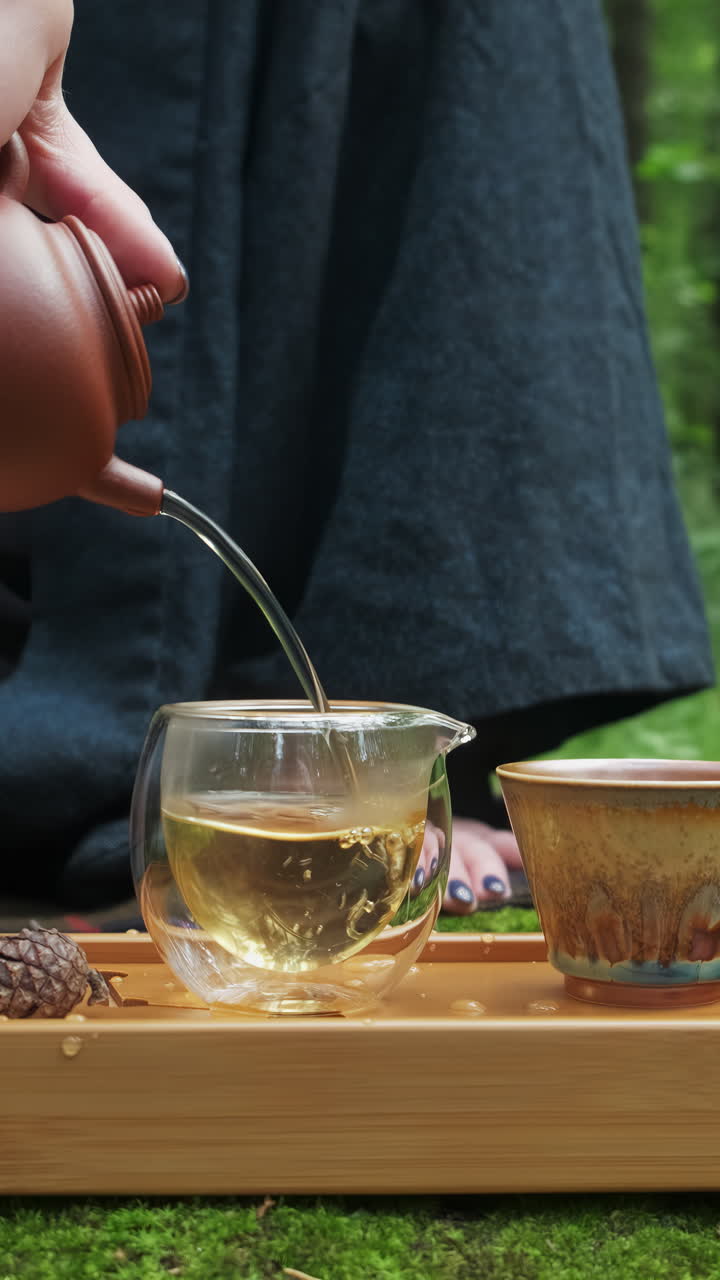 ceremonia del té en el bosque