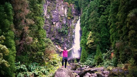 waterfall in sao miguel, azores