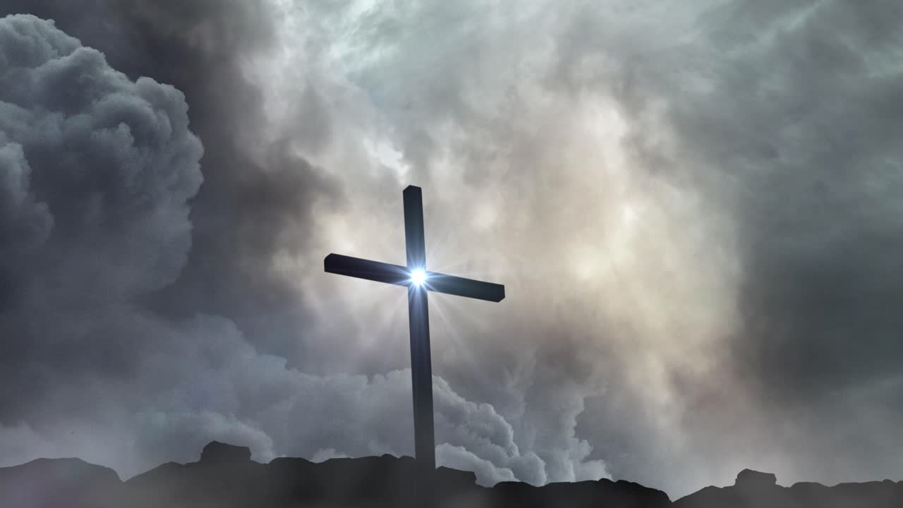 빛나는 천둥 폭풍 배경 4k