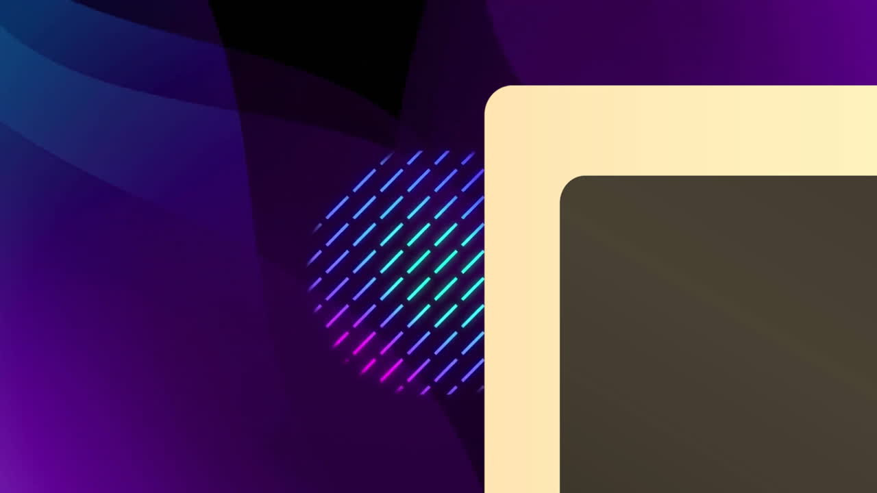 animación de formas coloridas que se mueven sobre un fondo negro