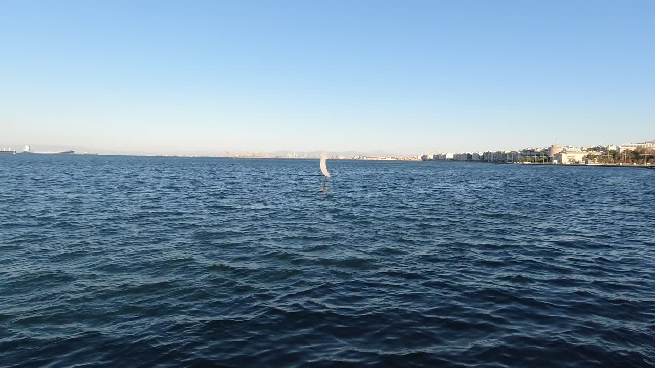 그리스 북부 테살로니키 항구의 4k 클립