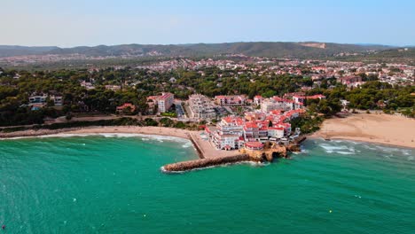 aerial 4k drone footage of el roc de sant gaietà, a scenic location