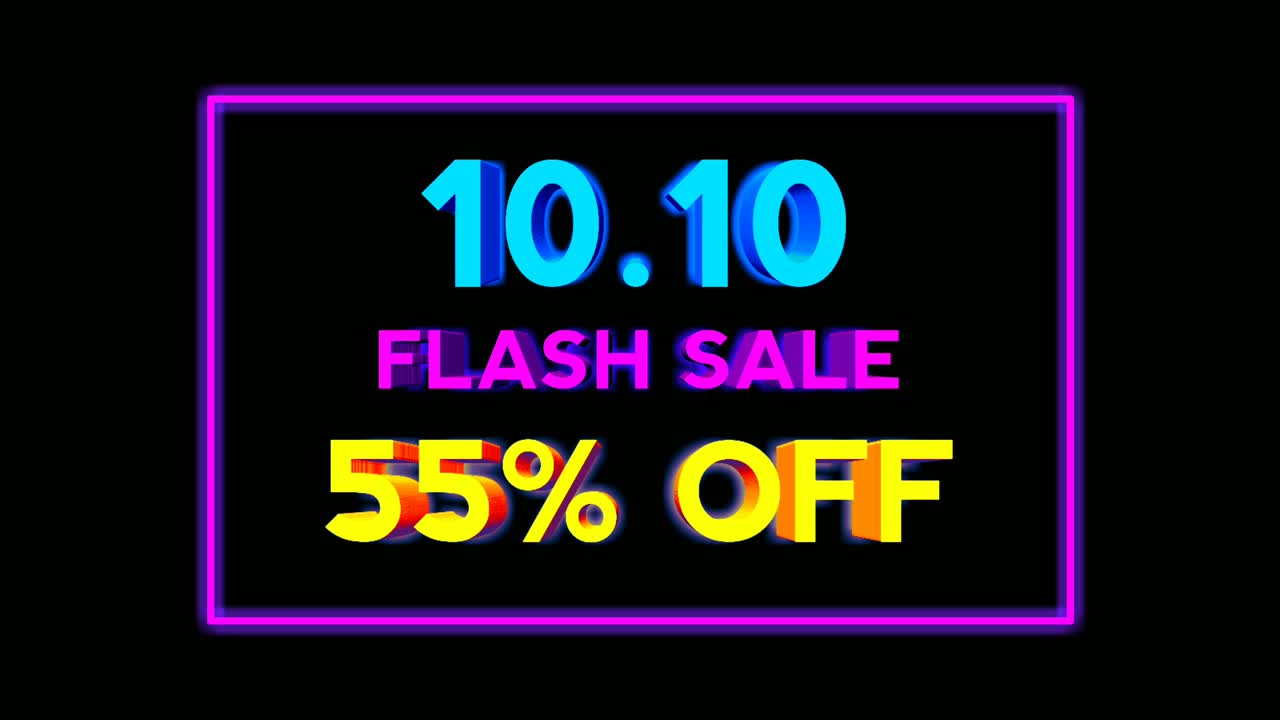 Insegna al neon "Offerta lampo 10".