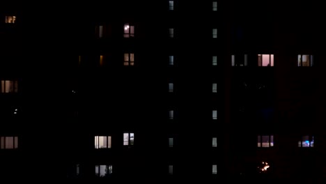 apartment building at night