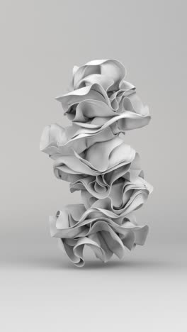 abstract white 3d sculptural form