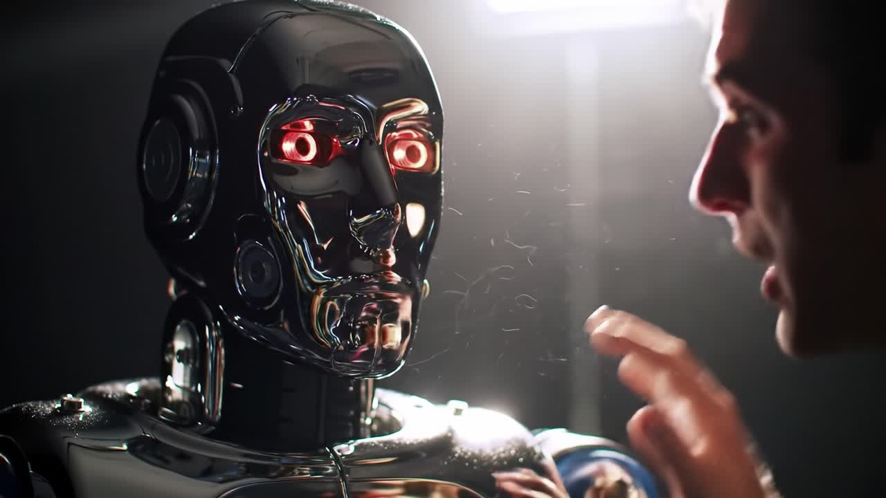 A Human Interacts with an Advanced Android: Exploring the Boundaries of Artificial Intelligence and Human Connection