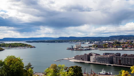 oslo bay landscape daytime cloudscape