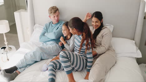 Relax,-happy-and-morning-with-family-in-bedroom