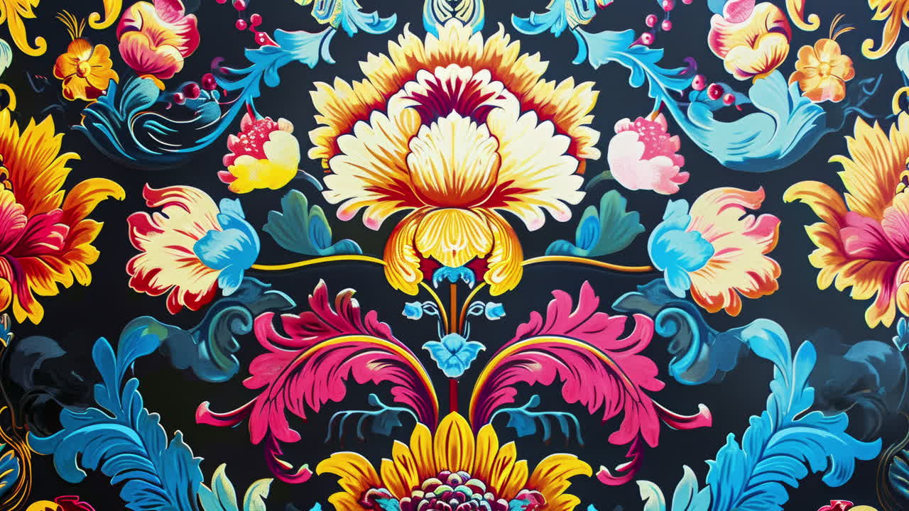 꽃과 함께 만든 벽지