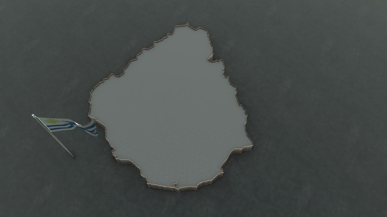 우루과이 지도와 발 배경