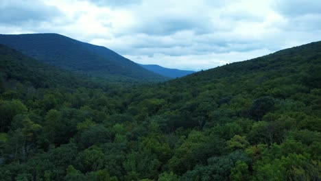 impresionantes imágenes de drones de primavera en las profundidades de las montañas apalaches