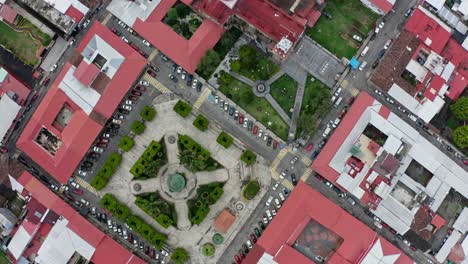 drone : top-down view of tancitaro town