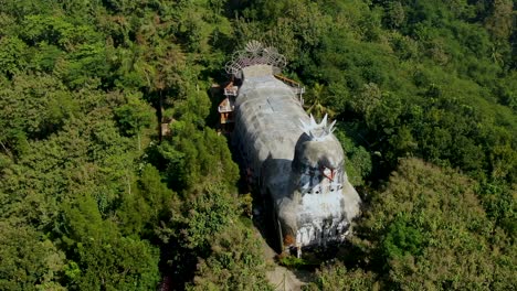 Gereja-Ayam-or-Chicken-Church-surrounded-by-lush-jungle,-Magelang-in-Indonesia