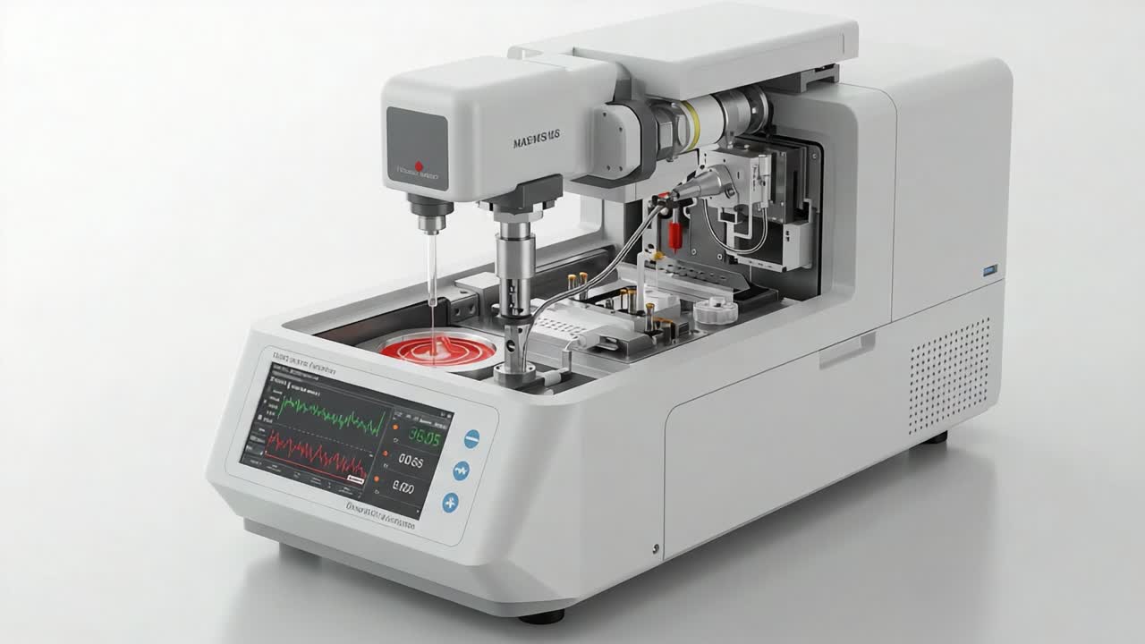 Advanced Laboratory Instrument for Precision Liquid Handling and Sample Analysis Featuring Interactive Display and Automated Process Control