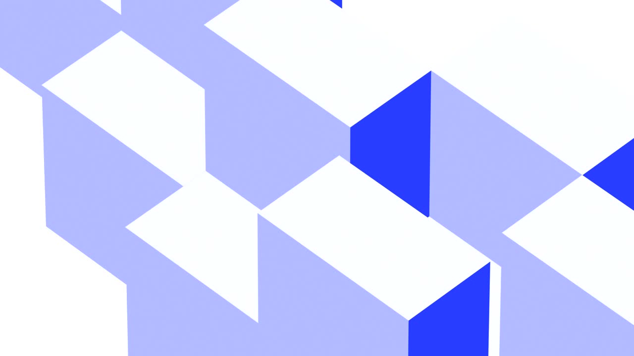 코발트 블루 배경: 움직이는 큐브의 루프 (abstract motion seamless loop)